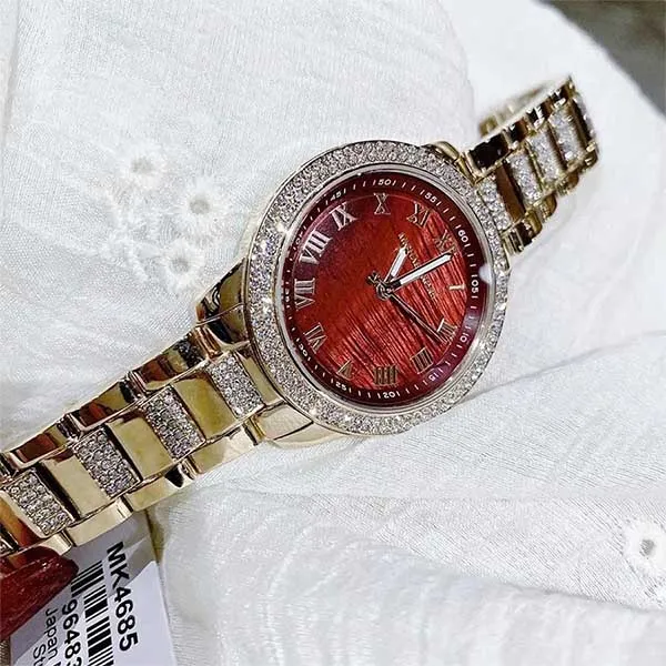 Đồng Hồ Nữ Michael Kors MK Quartz MK4685 Màu Vàng - Đỏ - Đồng hồ - Vua Hàng Hiệu