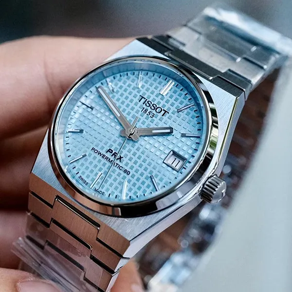 Đồng Hồ Nữ Tissot PRX Powermatic 80 35mm ICE BLUE T137.207.11.351.00 (T1372071135100) Màu Xanh Bạc