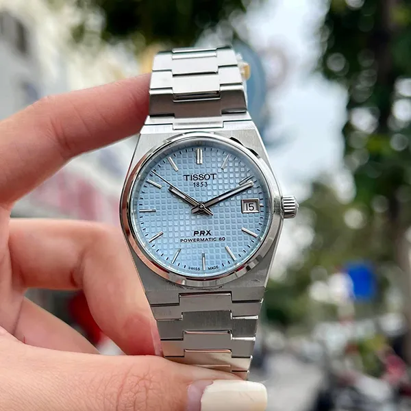 Đồng Hồ Nữ Tissot PRX Powermatic 80 35mm ICE BLUE T137.207.11.351.00 (T1372071135100) Màu Xanh Bạc