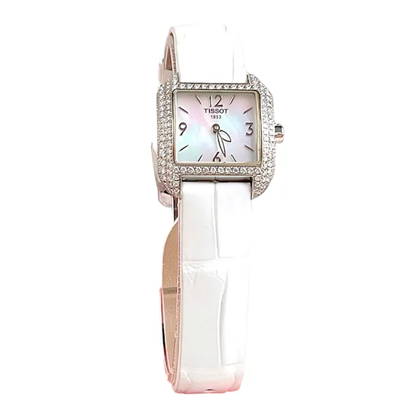 Đồng Hồ Nữ Tissot T-Wave Mother Of Pearl Diamond Watch T02.1.475.82 Màu Trắng