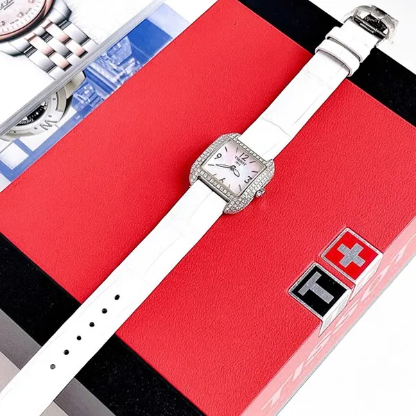 Đồng Hồ Nữ Tissot T-Wave Mother Of Pearl Diamond Watch T02.1.475.82 Màu Trắng