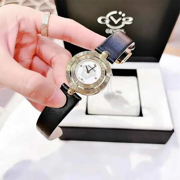 Đồng Hồ Nữ Versace Eon Analog Black Watch V79080017 Màu Vàng Đen