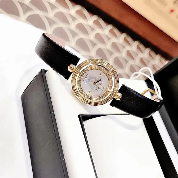 Đồng Hồ Nữ Versace Eon Analog Black Watch V79080017 Màu Vàng Đen