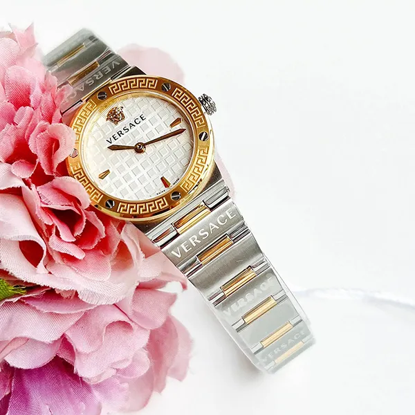 Đồng Hồ Nữ Versace Greca Logo Mini VEZ100421 Màu Bạc Vàng