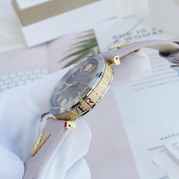 Đồng Hồ Nữ Versace Quartz VELS00219 V-Twist Pink Màu Hồng Tím