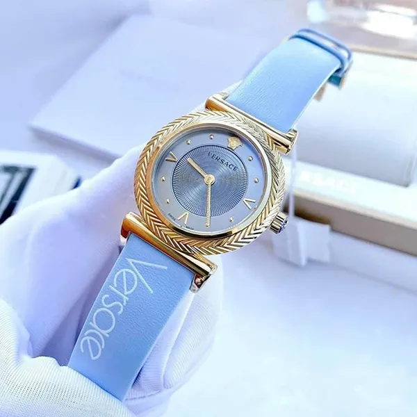 Đồng Hồ Nữ Versace V-Motif Gold - VERE00318 Màu Xanh Blue