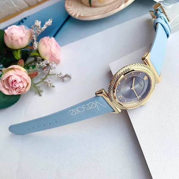 Đồng Hồ Nữ Versace V-Motif Gold - VERE00318 Màu Xanh Blue