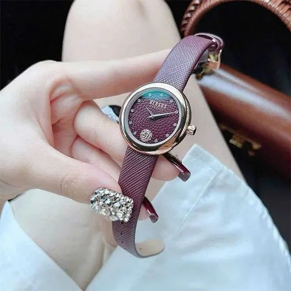 Đồng Hồ Nữ Versace Versus Lea Watch 35mm VSPEN3921 Màu Đỏ Mận