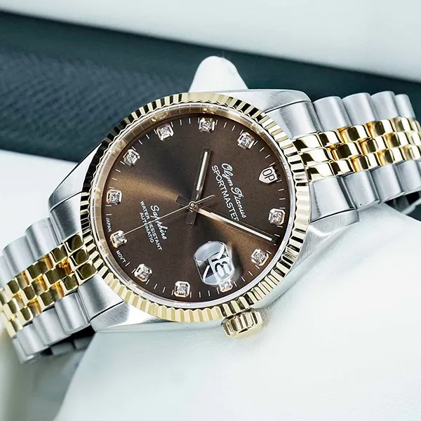 Đồng Hồ Nam Olym Pianus Watch OP89322AGSR-N Màu Nâu Bạc