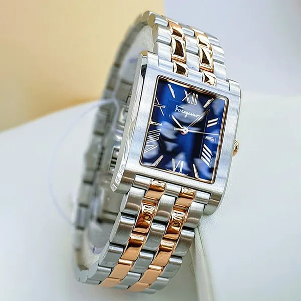 Đồng Hồ Salvatore Ferragamo Lace Watch 28x36mm SFRR00322 Màu Xanh Bạc