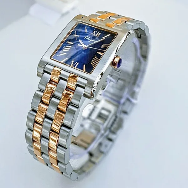 Đồng Hồ Salvatore Ferragamo Lace Watch 28x36mm SFRR00322 Màu Xanh Bạc