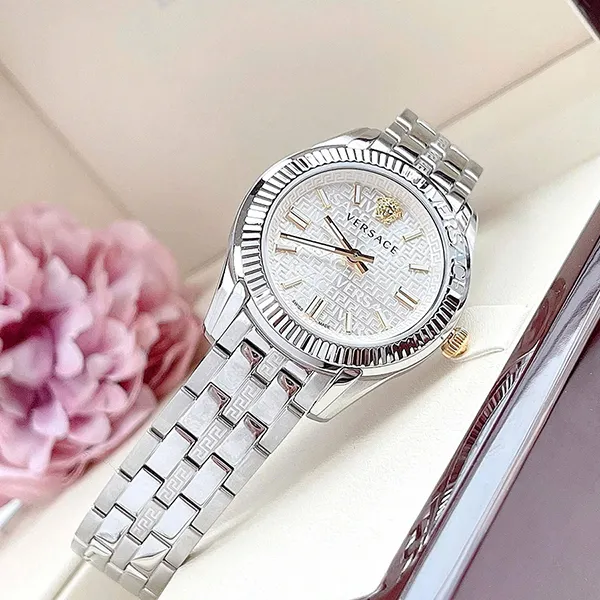 Đồng Hồ Versace Quartz Greca Time VE6C00323 Màu Bạc