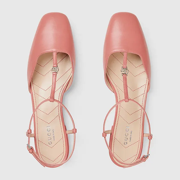Giày Bệt Nữ Gucci Ballet Flat With Double G Màu Hồng Size 35.5 - Giày - Vua Hàng Hiệu