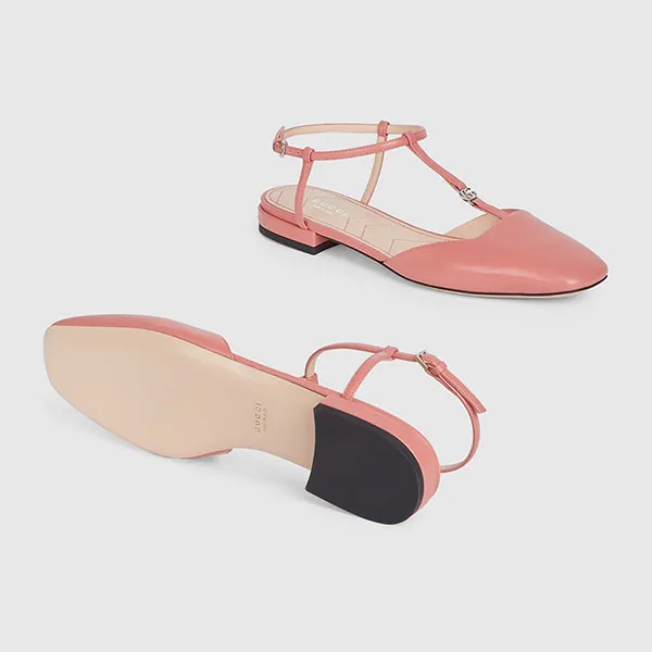 Giày Bệt Nữ Gucci Ballet Flat With Double G Màu Hồng Size 35.5 - Giày - Vua Hàng Hiệu