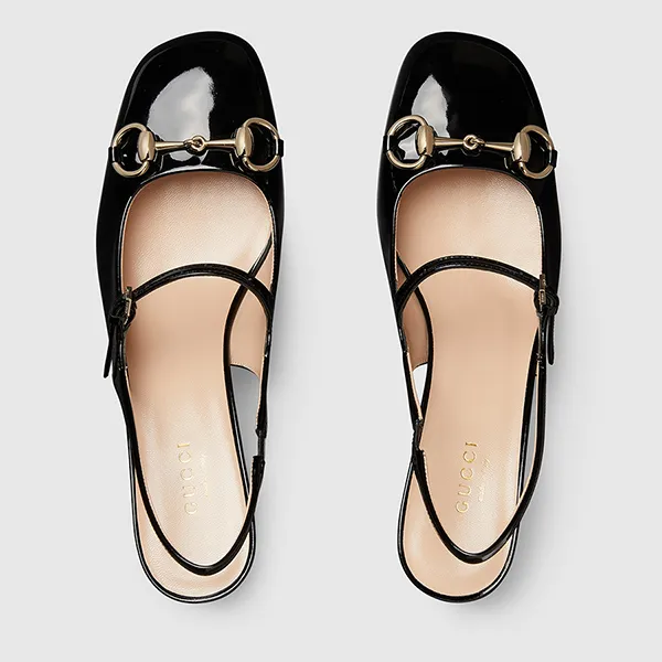 Giày Cao Gót Nữ Gucci Women's Horsebit Pump 801893 BNC80 1000 Màu Đen Size 36