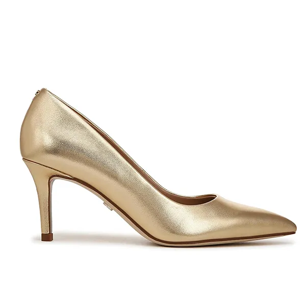 Giày Cao Gót Nữ Sam Edelman Vienna Kitten Pump EC0101442 Amber Gold Leather Màu Vàng Size 38.5 - Giày - Vua Hàng Hiệu