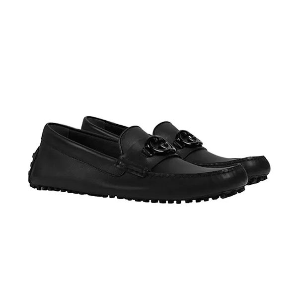 Giày Lười Nam Gucci Black Leather Moccasins 692379 Màu Đen Size 39 - Giày - Vua Hàng Hiệu
