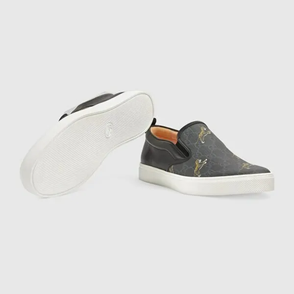 Giày Lười Nam Gucci GG Tigers 407362-G0K10-1101 Màu Đen Size 39 - Giày - Vua Hàng Hiệu
