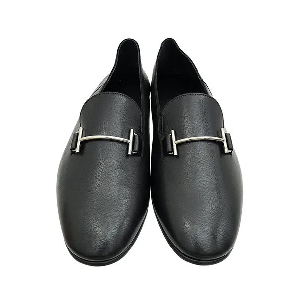 Giày Lười Nam Hermès Noir Saga Loafers Màu Đen Size 40.5