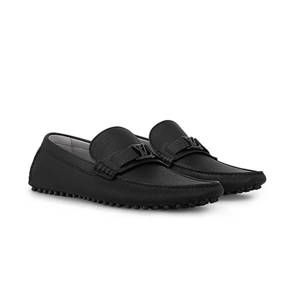 Giày Lười Nam Louis Vuitton LV Hockenheim Moccasin 1ADDML Màu Đen Size 6