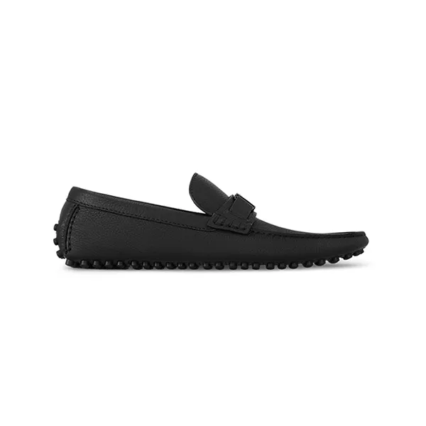 Giày Lười Nam Louis Vuitton LV Hockenheim Moccasin 1ADDML Màu Đen Size 6