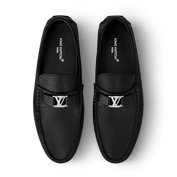 Giày Lười Nam Louis Vuitton LV Hockenheim Moccasin 1ADHWS Màu Đen Size 6