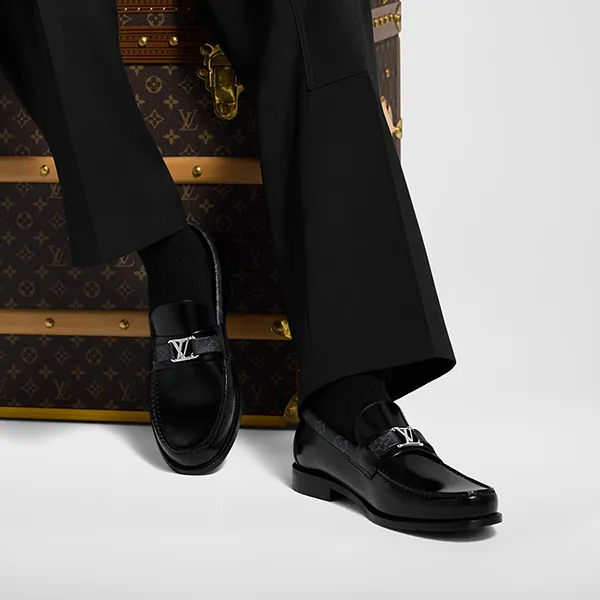 Giày Lười Nam Louis Vuitton LV Major Loafers 1A7VZ8 Màu Đen Size 42.5 - Giày - Vua Hàng Hiệu