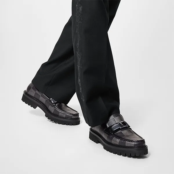 Giày Lười Nam Louis Vuitton LV Major Loafer Black Màu Đen Size 35.5