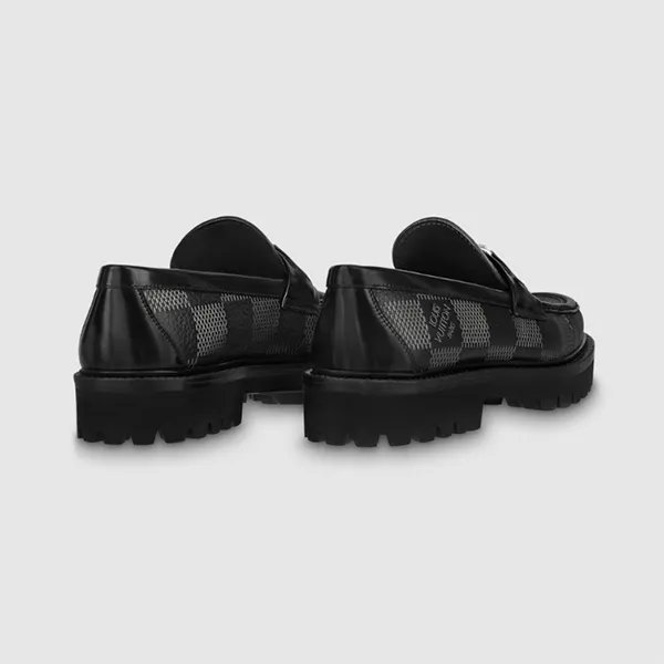 Giày Lười Nam Louis Vuitton LV Major Loafer Black Màu Đen Size 35.5