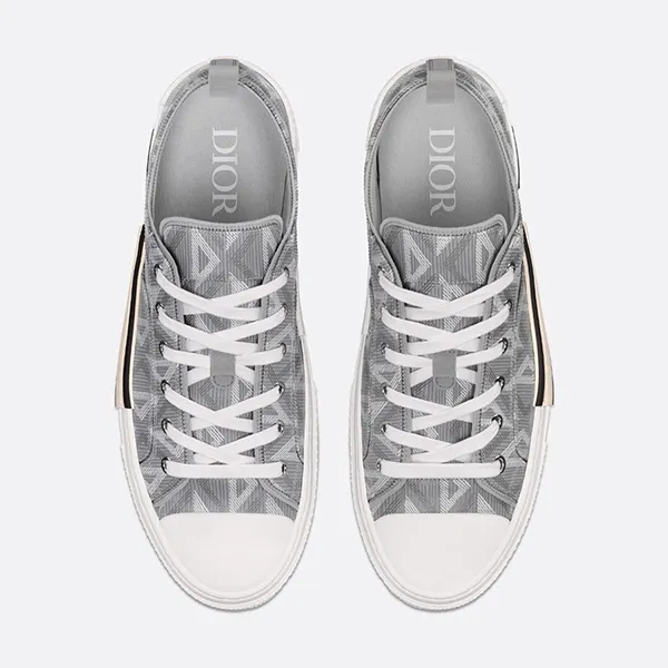 Giày Sneaker Nam Dior B23 Low-Top Dior Gray CD Diamond Canvas 3SN249ZPP-H868 Màu Xám Trắng Size 41