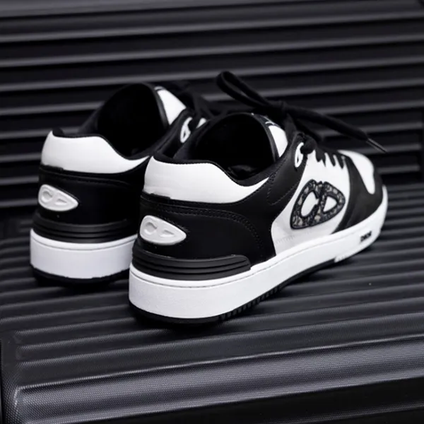 Giày Sneaker Nam Dior B57 Low Top Black White Dior Oblique Jacquard 3SN318ZXU H960 Màu Đen Trắng Size 42