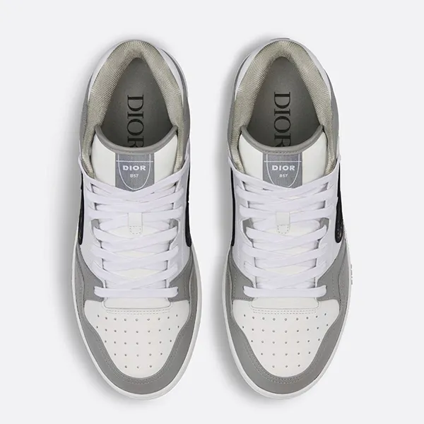 Giày Sneaker Nam Dior B57 Mid-top Gray White 3SH141ZXU-H860 Màu Xám Trắng Size 39.5