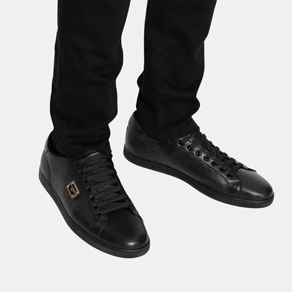 Giày Sneaker Nam Dolce & Gabbana D&G CS1735AN99080999 Tag Gold Màu Đen Size 39 - Giày - Vua Hàng Hiệu