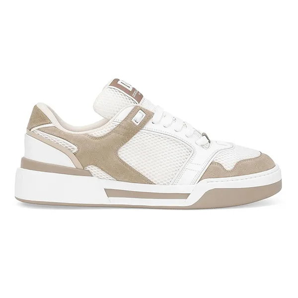 Giày Sneaker Nam Dolce & Gabbana D&G New Roma Panelled Màu Be Trắng Size 39 - Giày - Vua Hàng Hiệu