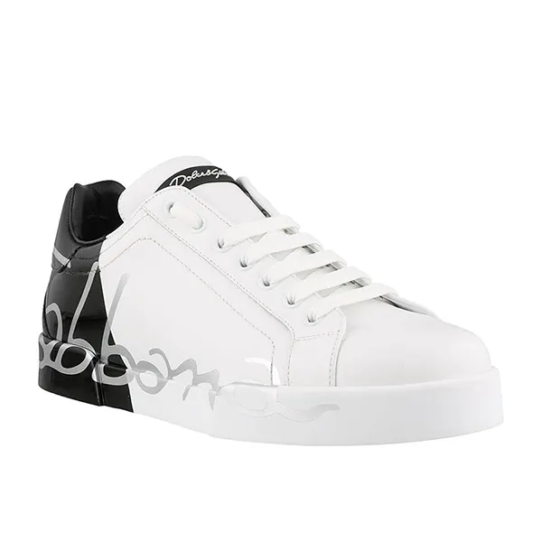 Giày Sneaker Nam Dolce & Gabbana D&G Portofino CS1788AI053HN821 Màu Đen Trắng Size 40 - Giày - Vua Hàng Hiệu