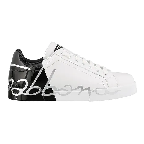 Giày Sneaker Nam Dolce & Gabbana D&G Portofino CS1788AI053HN821 Màu Đen Trắng Size 40 - Giày - Vua Hàng Hiệu