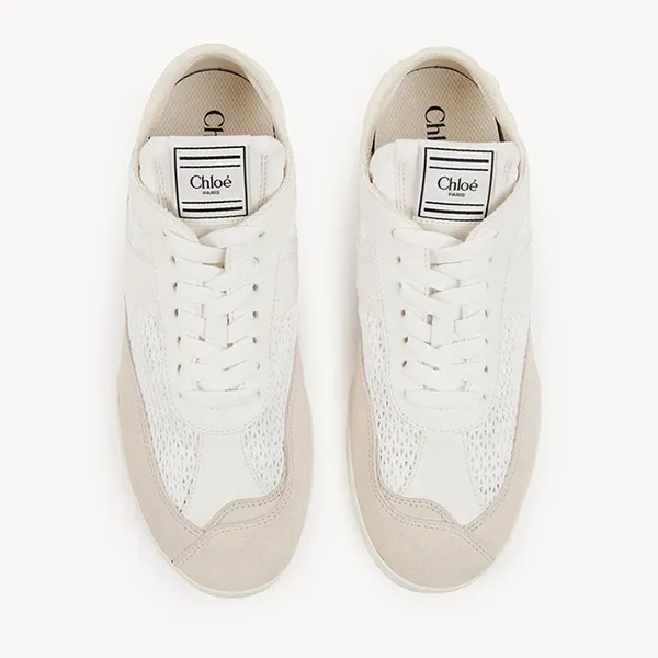 Giày Sneaker Nữ Chloé Kick CHC25S07IPL20S Màu Trắng Kem Size 36