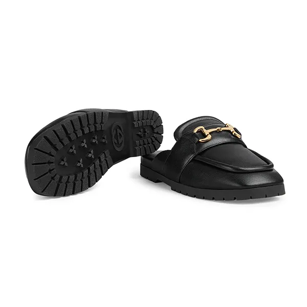 Giày Sục Nam Gucci GG Horsebit Slippers In Leather Màu Đen Size 40 - Giày - Vua Hàng Hiệu