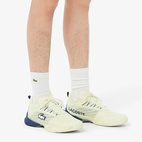Giày Tennis Nam Lacoste Men's AG-LT23 Ultra 48SMA0083-327 Màu Vàng Nhạt Size 42