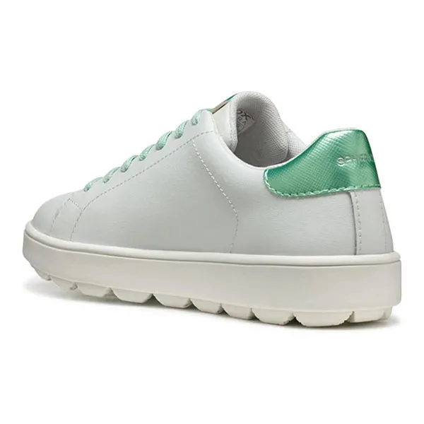 Giày Thể Thao Nữ Geox Spherica ECUB-1 Women's Sneakers White/Light Green Màu Trắng - Xanh Size 36 - Giày - Vua Hàng Hiệu