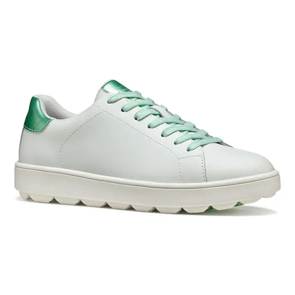 Giày Thể Thao Nữ Geox Spherica ECUB-1 Women's Sneakers White/Light Green Màu Trắng - Xanh Size 36 - Giày - Vua Hàng Hiệu