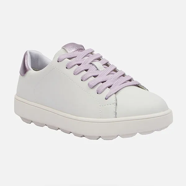 Giày Thể Thao Nữ Geox Spherica ECUB-1 Women's Sneakers White/Lilac Màu Trắng - Tím Size 36 - Giày - Vua Hàng Hiệu