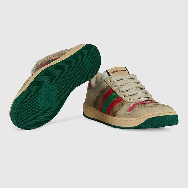Giày Thể Thao Gucci Screener GG Sneaker Pink Màu Hồng Size 36