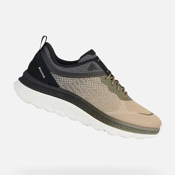 Giày Thể Thao Nam Geox Sneaker Spherica Actif x Man U45GQC000ZGC3364 Sage/Black Phối Màu Size 42 (No box) - Giày - Vua Hàng Hiệu
