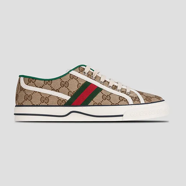 Giày Thể Thao Nam Gucci Tennis 1977 Ebony 606111 HVK20 9766 Màu Nâu Size 5