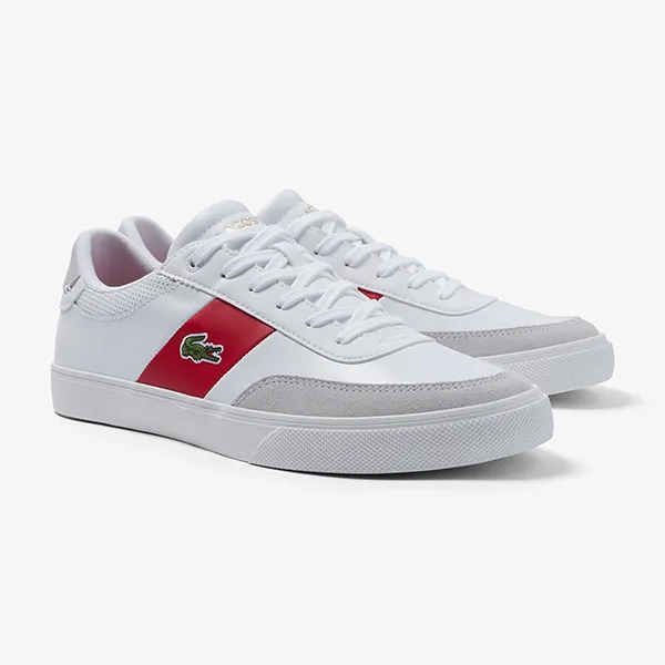 Giày Thể Thao Nam Lacoste Court-Master Pro Leather Trainers 44SMA0037 286 Màu Trắng Size 40