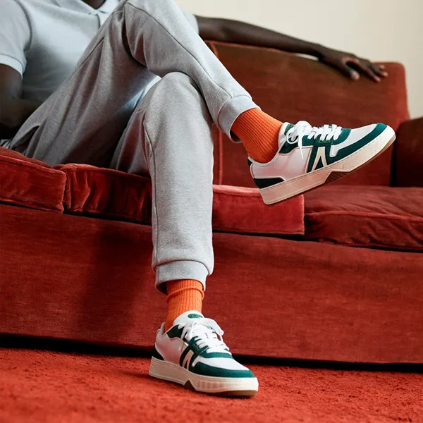 Giày Thể Thao Nam Lacoste L001 123 1 SMA L001 45SMA0070 Y37 WHT/GUM Shoes Màu Trắng - Xanh Size 39.5 - Giày - Vua Hàng Hiệu