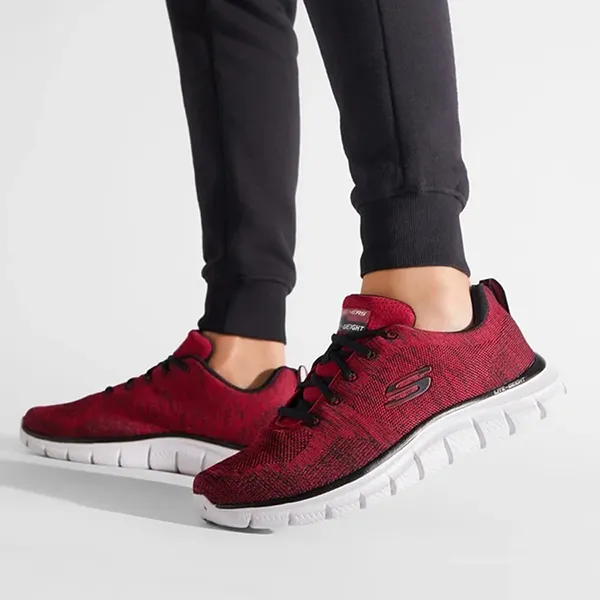Giày Thể Thao Nam Skechers Sneakers Track Front Runner 232298.RDBK Màu Đỏ Size 43 (No Box) - Giày - Vua Hàng Hiệu