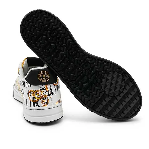Giày Thể Thao Nam Versace With Addition Of Leather 74YA3SK6ZP264 Màu Trắng - Vàng Size 39 - Giày - Vua Hàng Hiệu