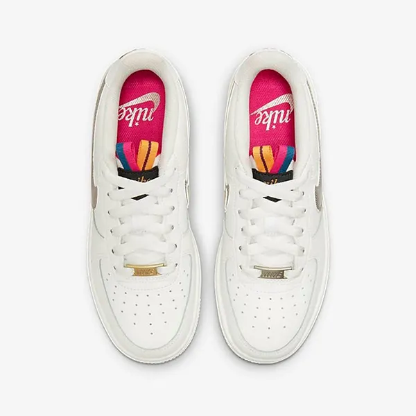 Giày Thể Thao Nike Air Force 1 Low LV8 Silver/Gold GS DH9595-001 Màu Trắng Size 40 - Giày - Vua Hàng Hiệu